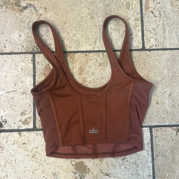 Alo airbrush mesh corset tank - Picture 2 of 4